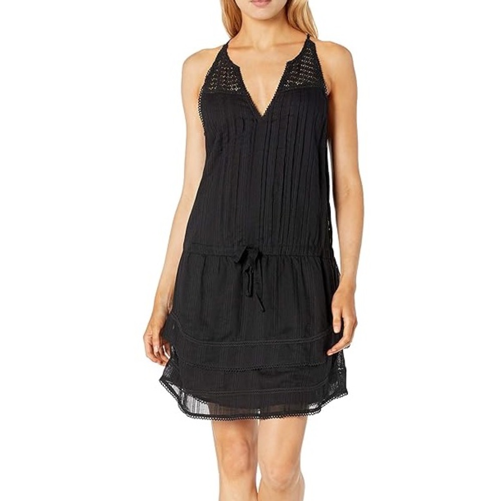 PAIGE Tabea Crochet Trim Sleeveless Dress LBD‎